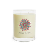 Peace & Love Scented Candle - Full Glass, 11oz