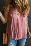 Frill Notched Sleeveless Tank