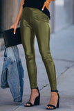 PU Leather High Waist Skinny Leggings